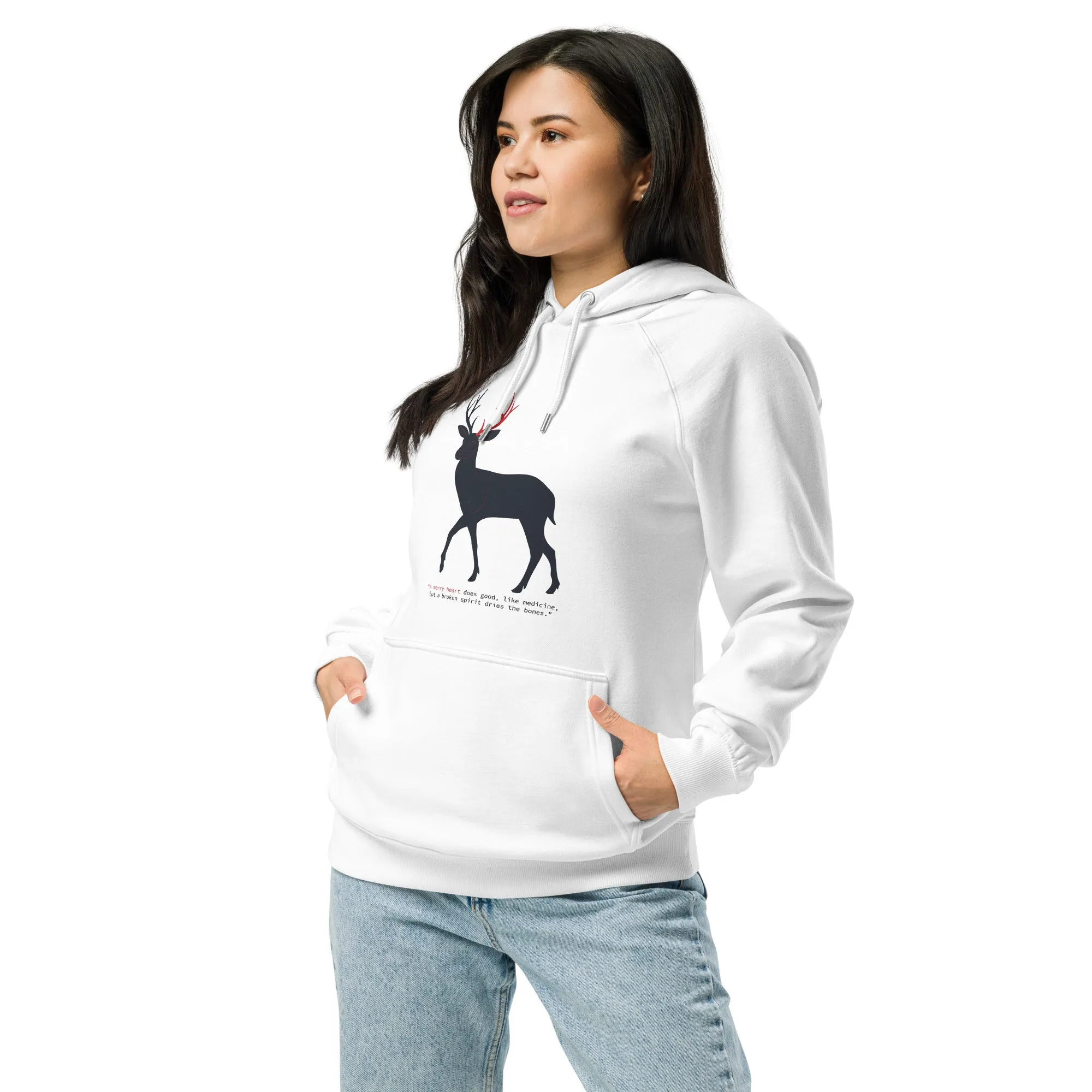 A Merry Heart Graphic Women Eco Raglan Hoodie