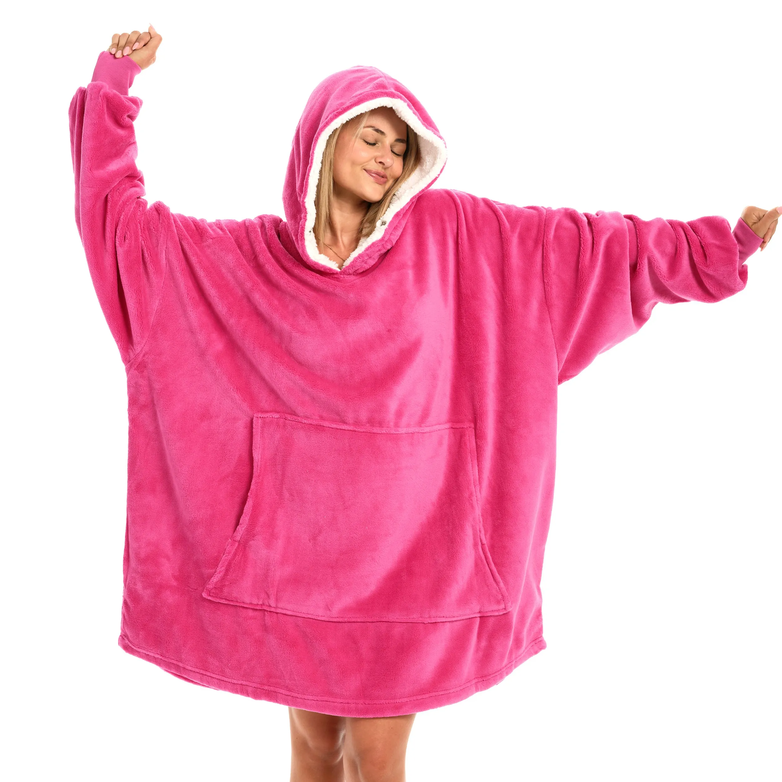Adult Wearable Blanket Hoodie, Blanket with Sleeves for Men & Women, Big Hoodie, Hooded Blanket