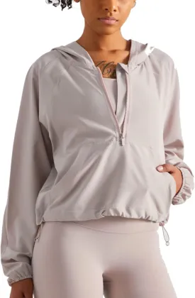 altiland Lightweight Workout Jacket for Women, Cropped Athletic Gym Running Hoodie, UV Protection Half Zip Pullover UPF 50 