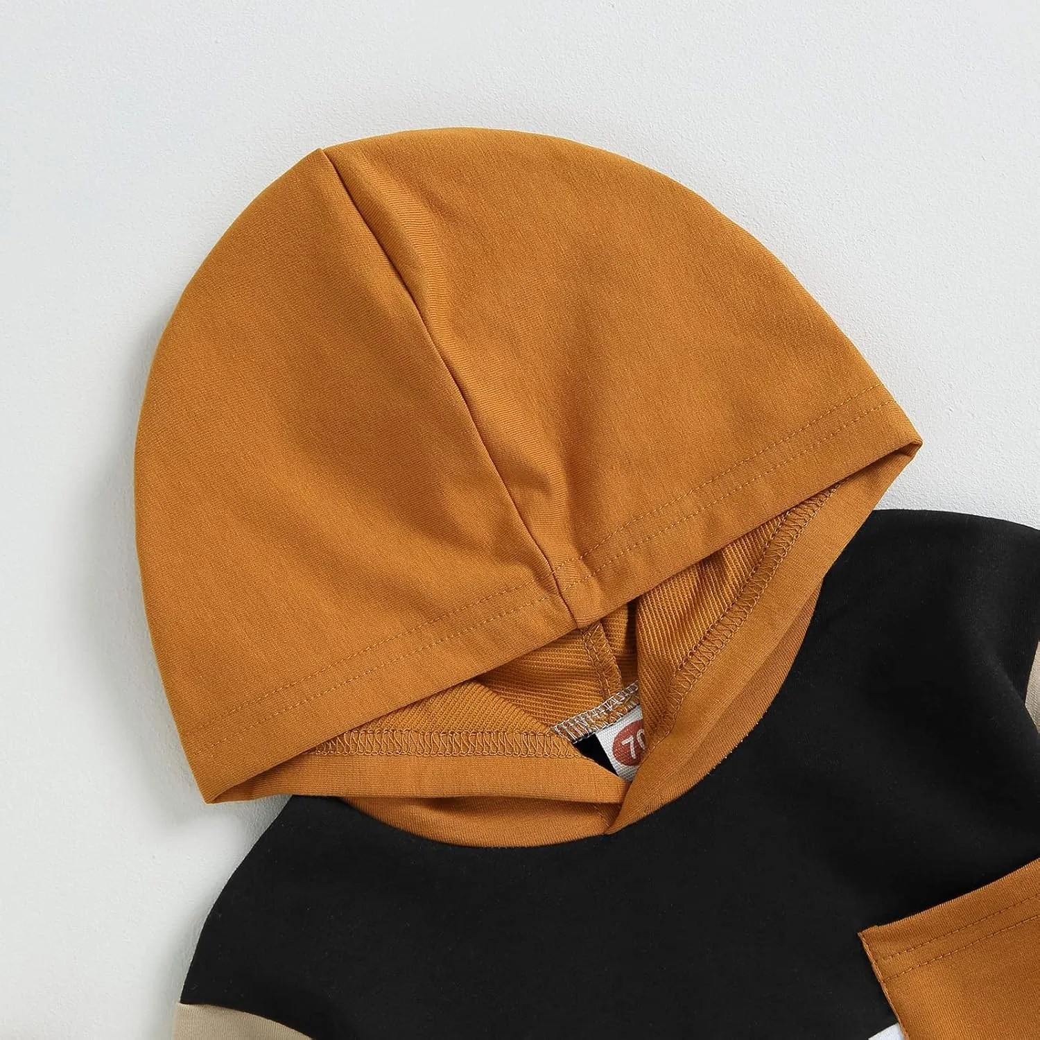 Amiblvowa Toddler Baby Boy Clothes 3 6 9 12 18 Months 2T 3T Color Block Hoodie Pants Set Spring Valentines Day Outfit