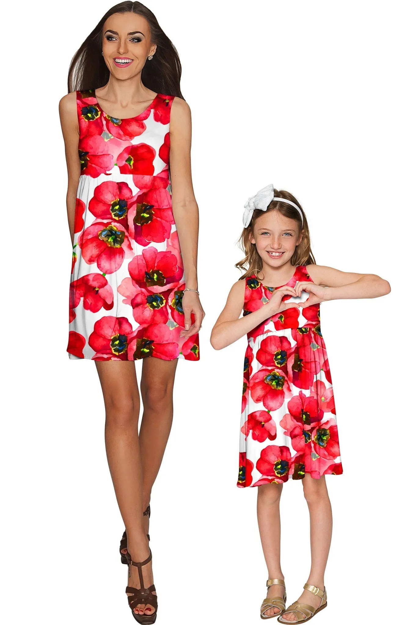 BUY 1 GET 4 FREE! Tulip Salsa Sanibel Empire Waist Red Summer Dress - Women