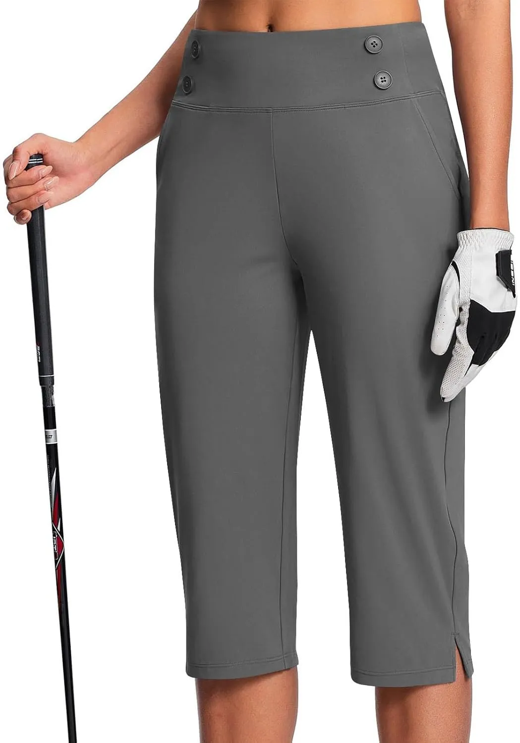 Capri Pants for Women High Waist Stretch Dressy Casual Summer Cropped Pants Plus Size Palazzo Capris Golf Yoga Pants