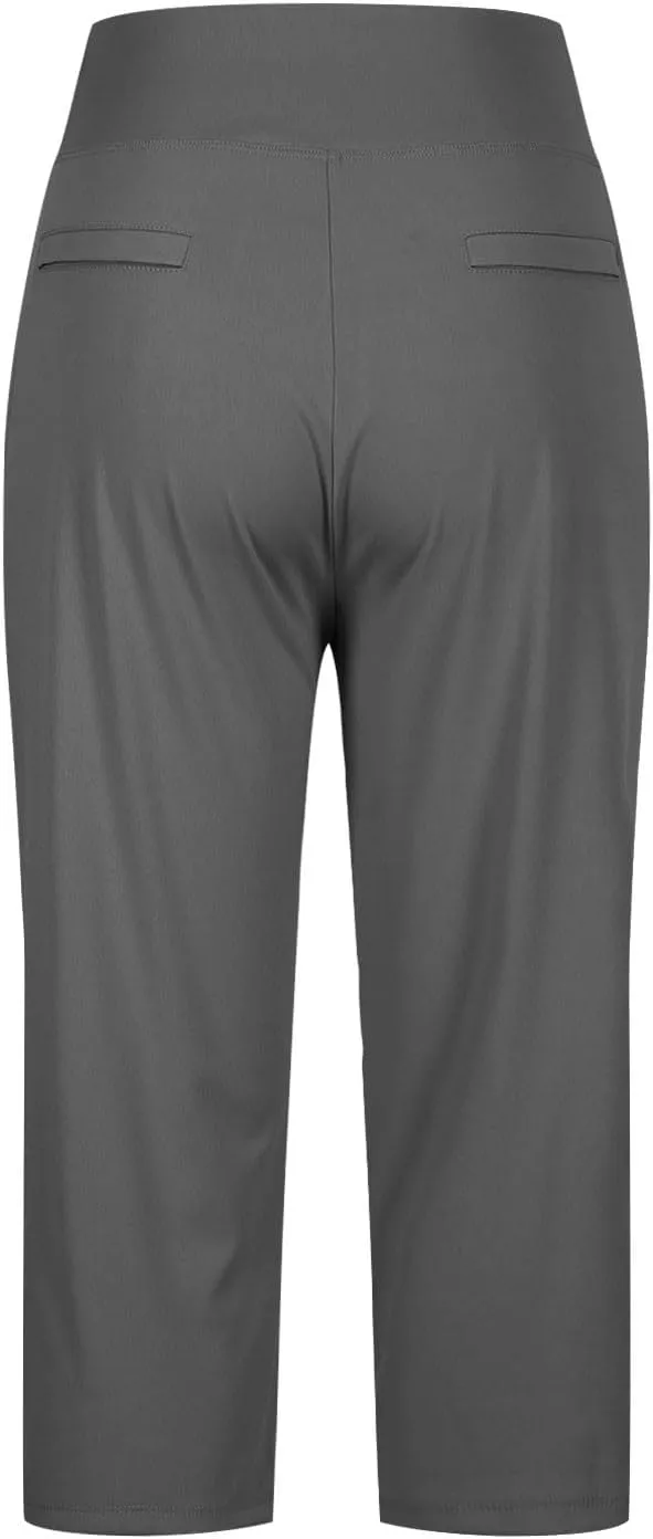 Capri Pants for Women High Waist Stretch Dressy Casual Summer Cropped Pants Plus Size Palazzo Capris Golf Yoga Pants
