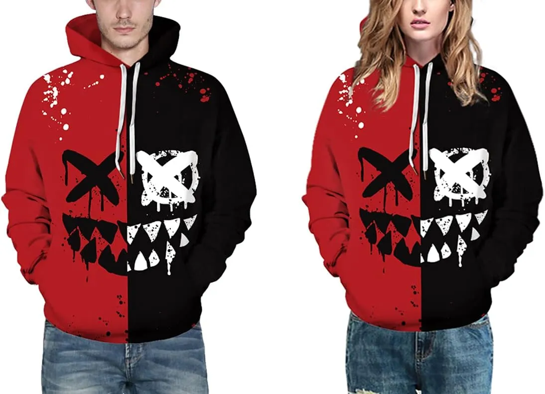 Chaos World Men's Novelty Hoodie Long Sleeves 3D Funny Graphic Print Sweatshirt Pullover