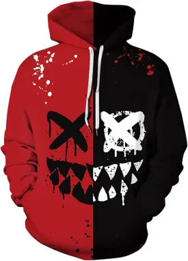 Chaos World Men's Novelty Hoodie Long Sleeves 3D Funny Graphic Print Sweatshirt Pullover