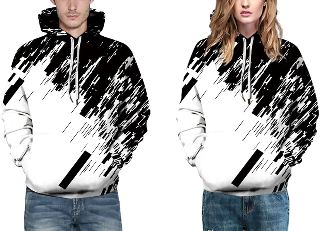 Chaos World Men's Novelty Hoodie Long Sleeves 3D Funny Graphic Print Sweatshirt Pullover