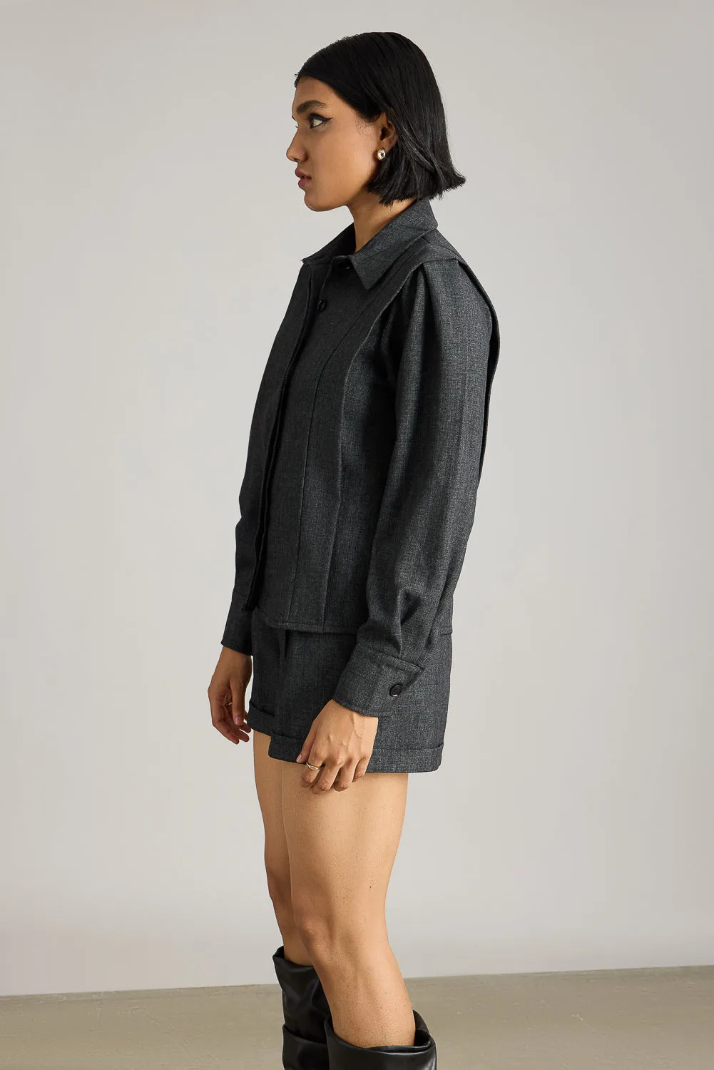 Charcoal Button Up Shirt