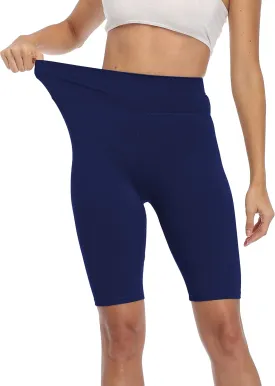 Cheapestbuy Womens High Waisted Biker Shorts Buttery Soft Short Leggings Under Dress Mid Thigh Leggings for Workout Yoga