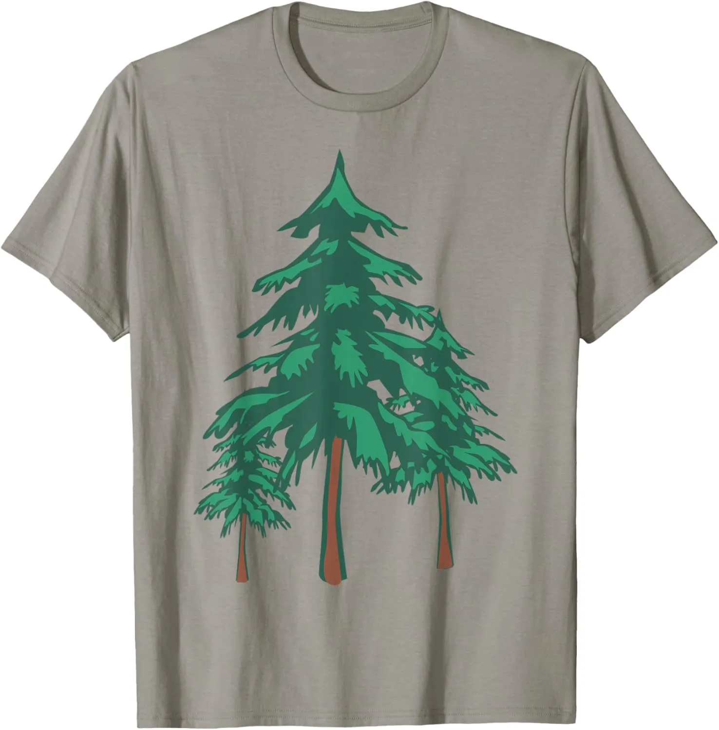 Evergreen Pine Tree Forest Camping Gift For Nature Lovers T-Shirt