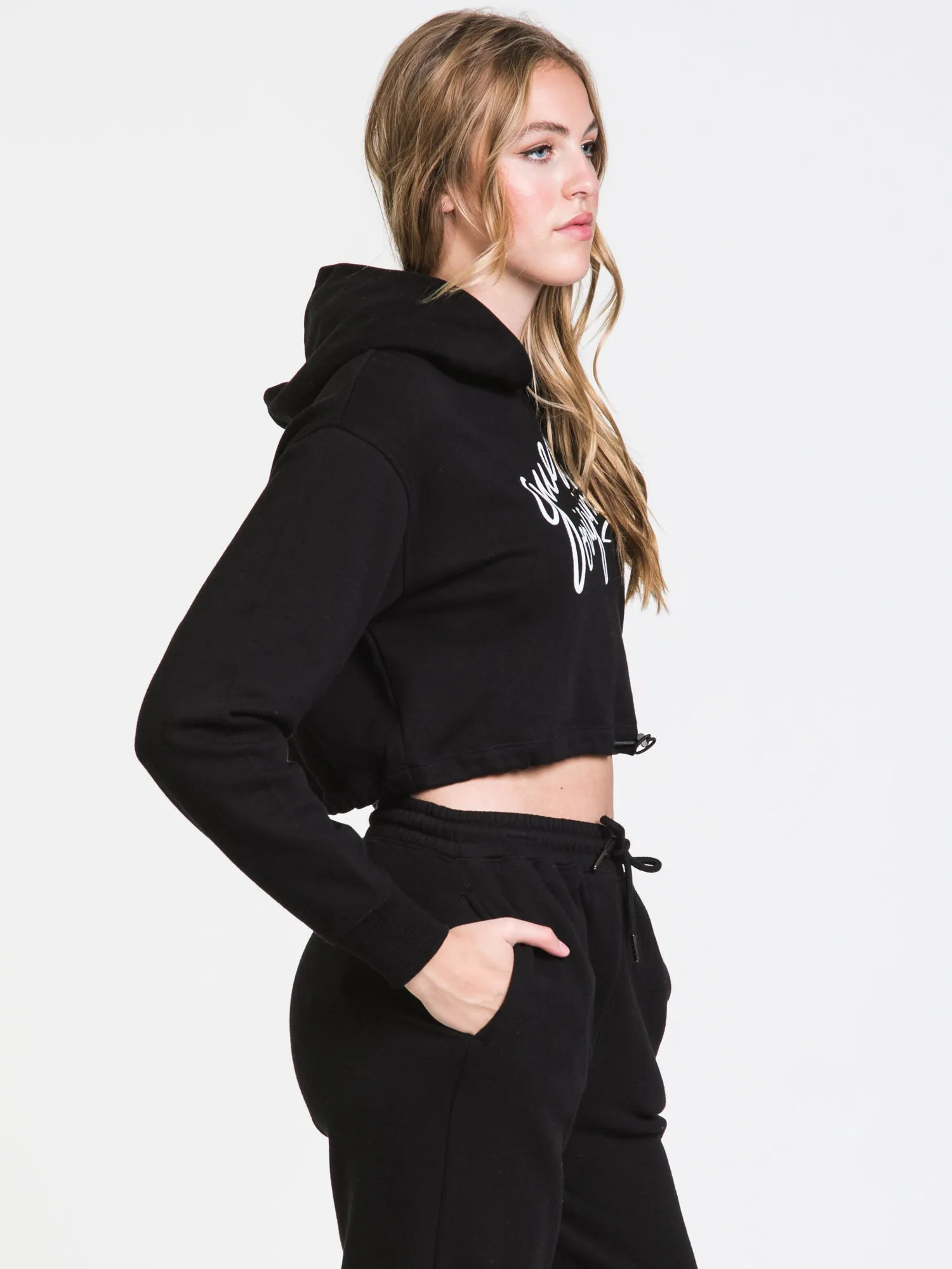 GUESS SELENA CROP HOODIE  - CLEARANCE