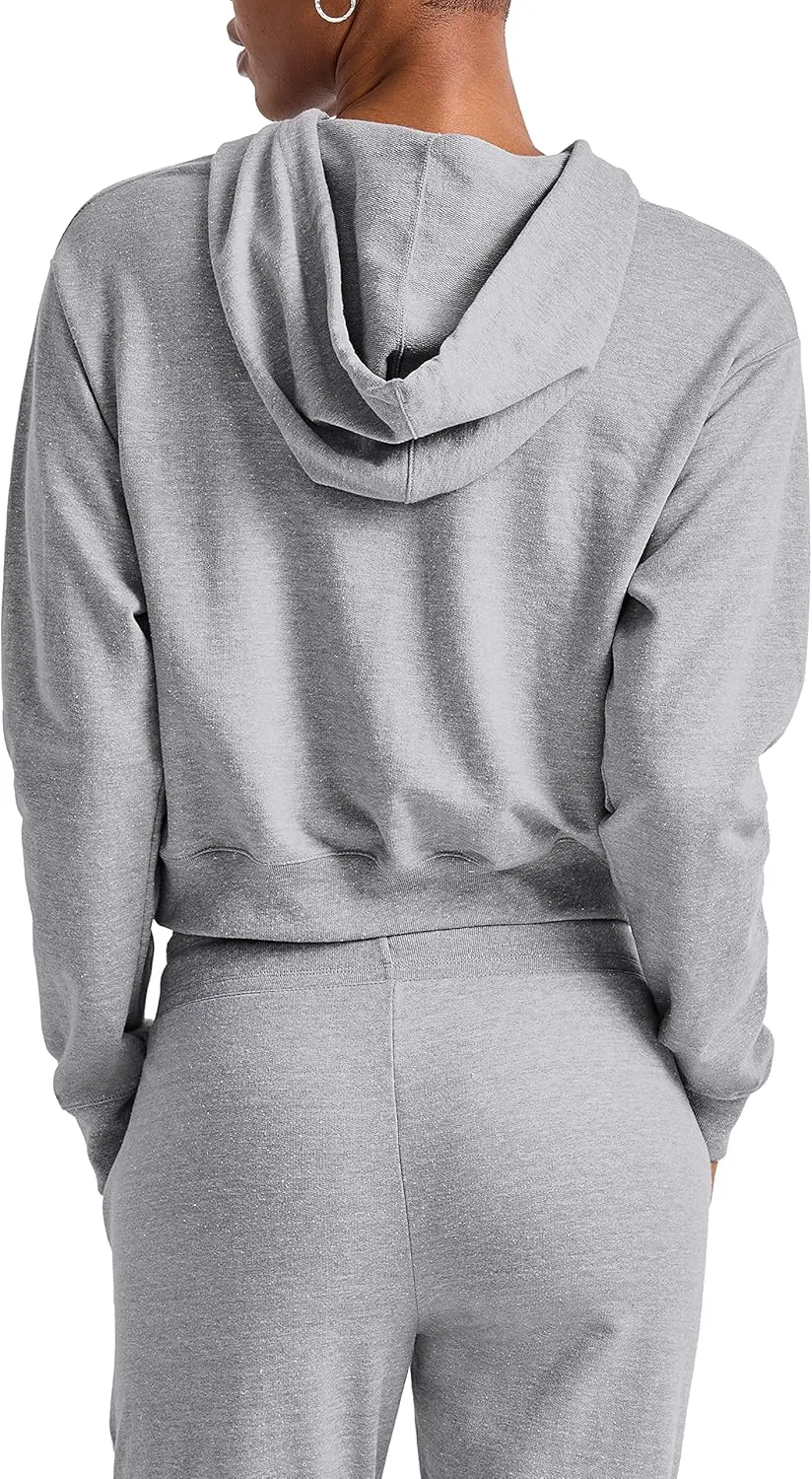 Hanes Women's Originals Pullover Cropped Hoodie, French Terry Hooded Sweatshirt