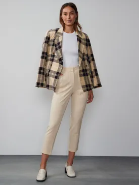 High Rise Straight Leg Slim Pant