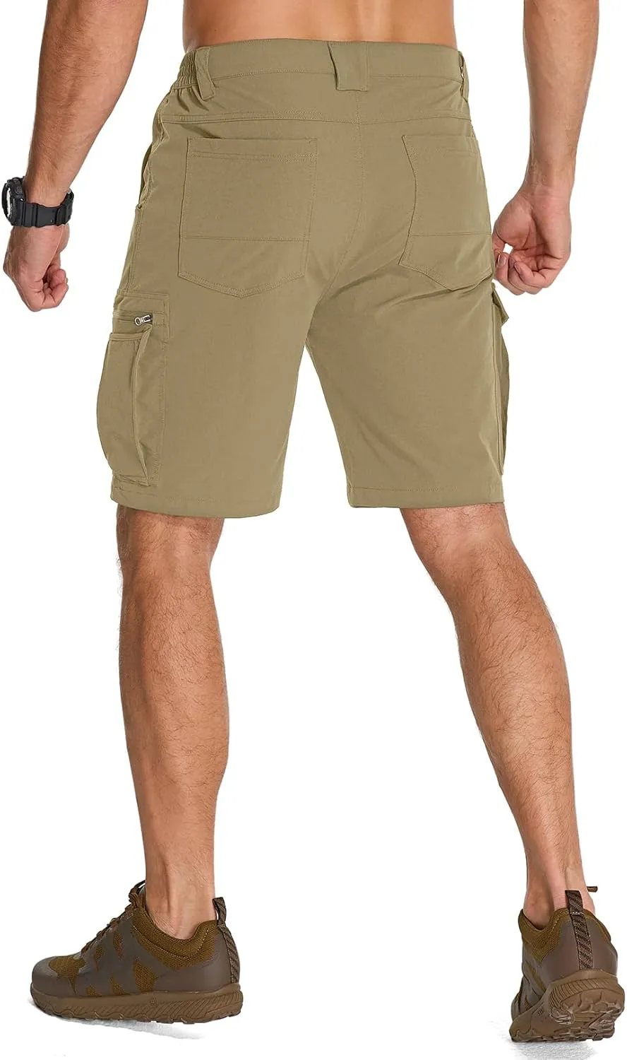 Jessie Kidden Mens Stretch Casual Lightweight Water Resistant Quick Dry Cargo Fishing Hiking Shorts