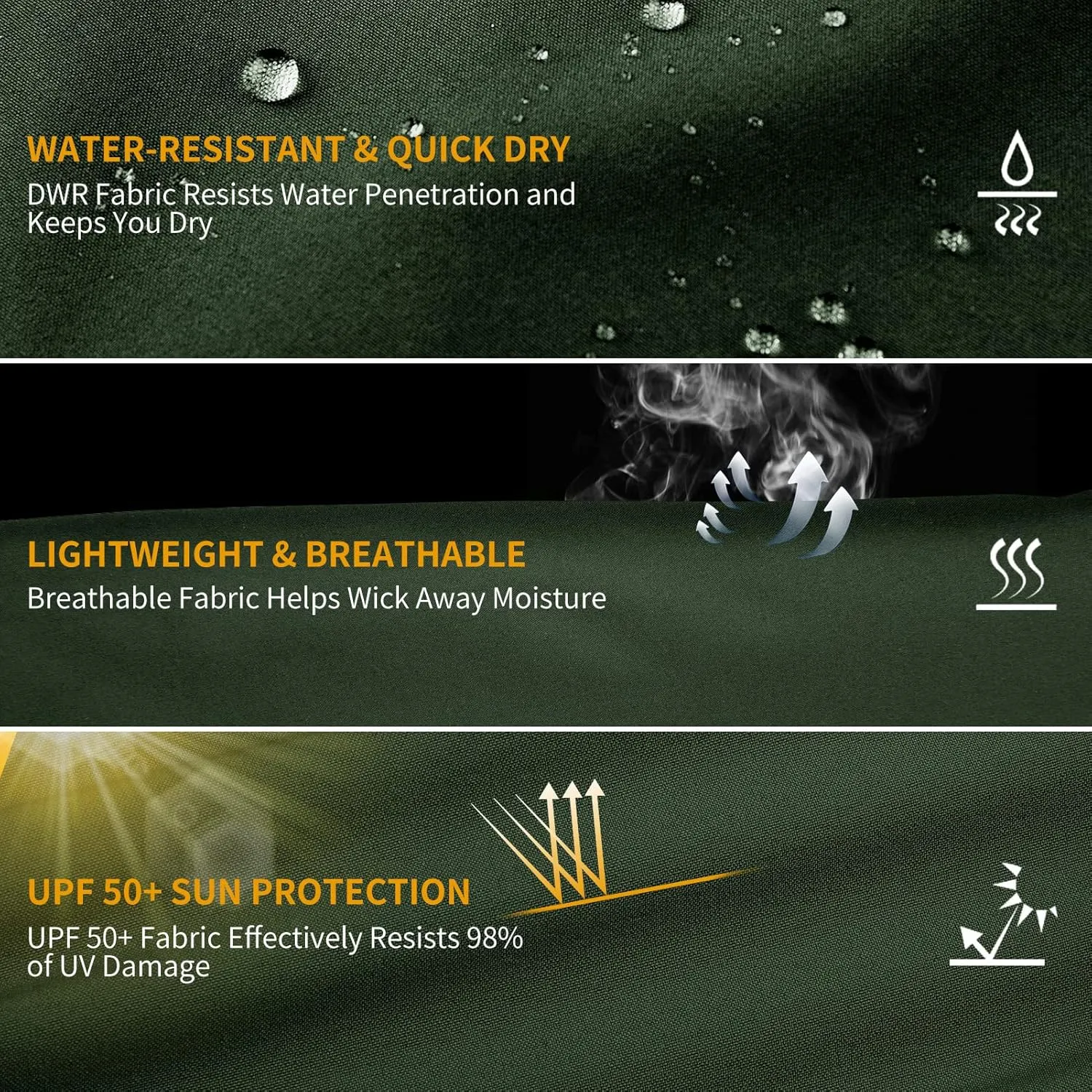 Ksmien Women's Hiking Pants Quick Dry Lightweight Water Resistant Golf Athletic Travel Cargo Pants UPF 50 Zipper Pockets