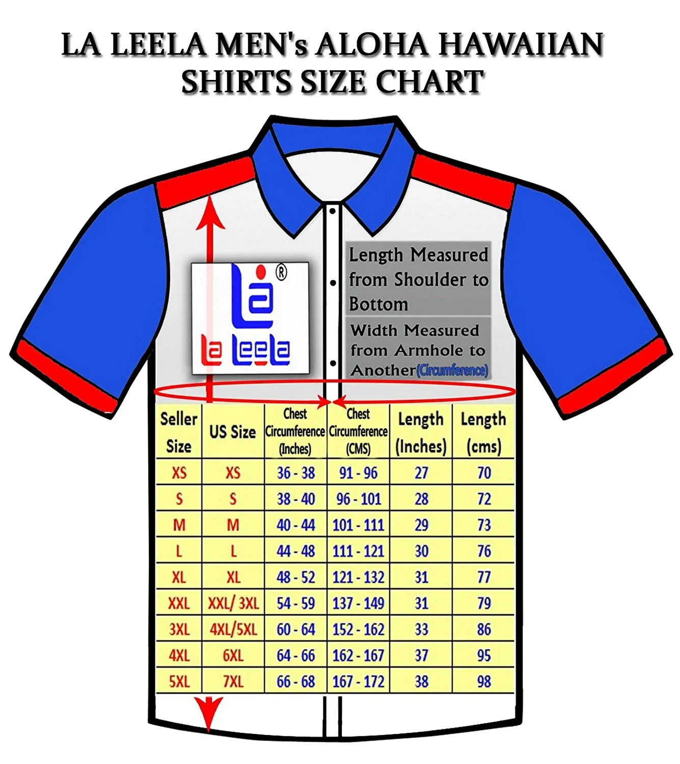 LA LEELA Shirt Casual Button Down Short Sleeve Beach Shirt Men Aloha Pocket 23