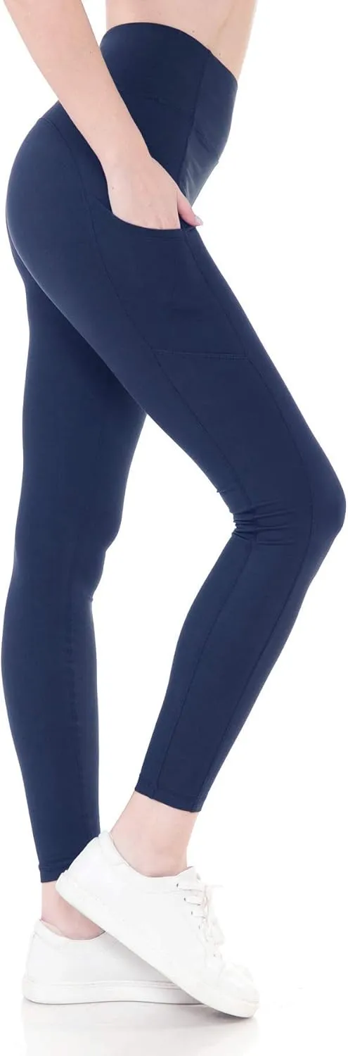 Leggings Depot High Waist Athletic Leggings for Women Tummy Control Pocket Yoga Pants