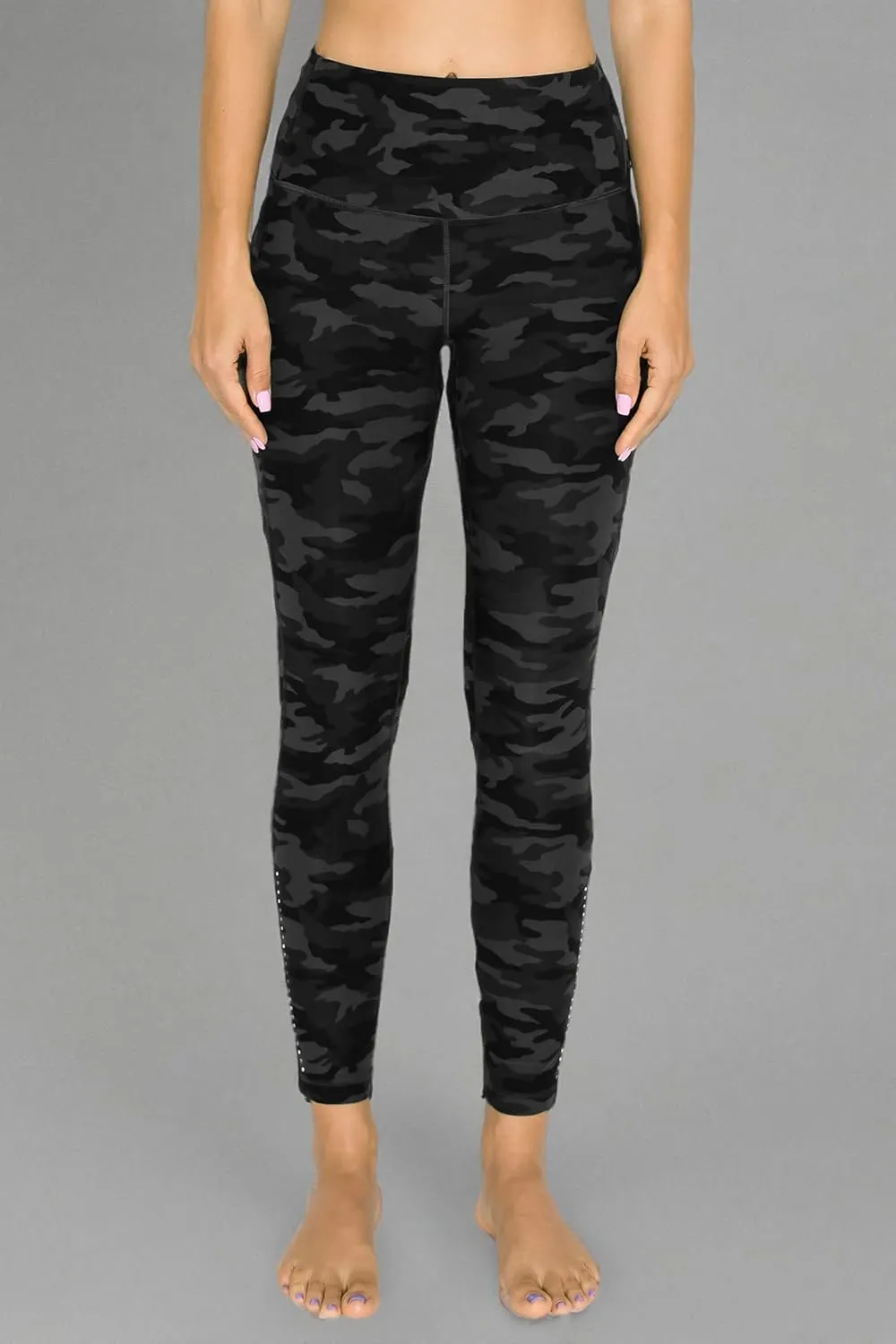 Leggings Depot Women's High Waisted Reflective Yoga Pants with Pockets Athletic Leggings