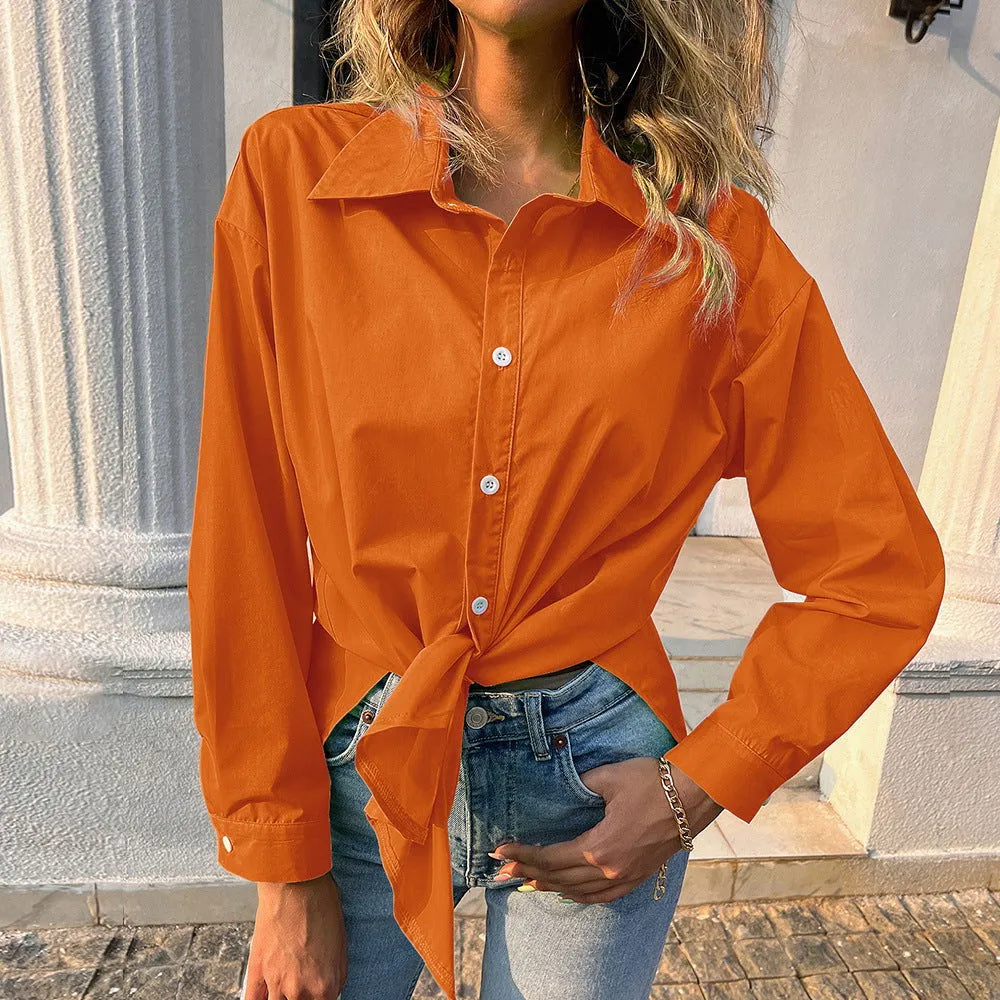 Long Sleeves Button Closure Collared Shirts