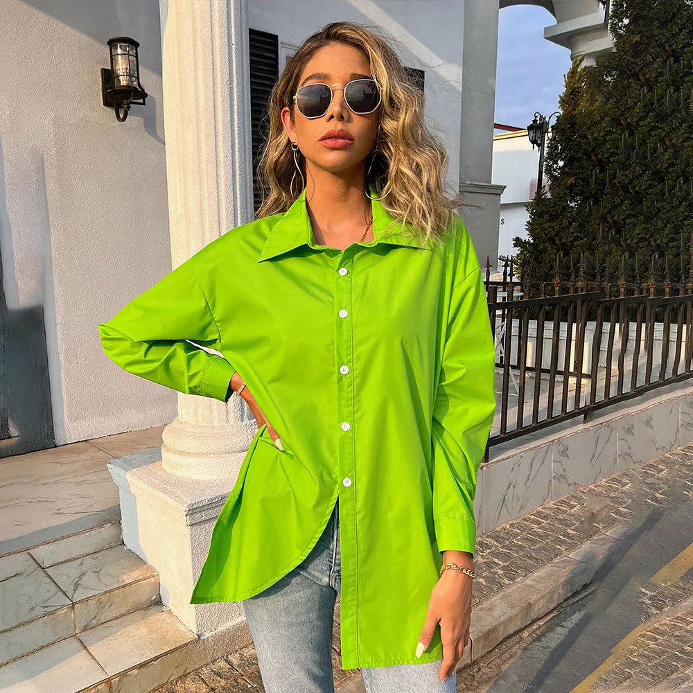 Long Sleeves Button Closure Collared Shirts