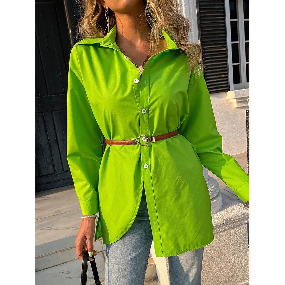 Long Sleeves Button Closure Collared Shirts