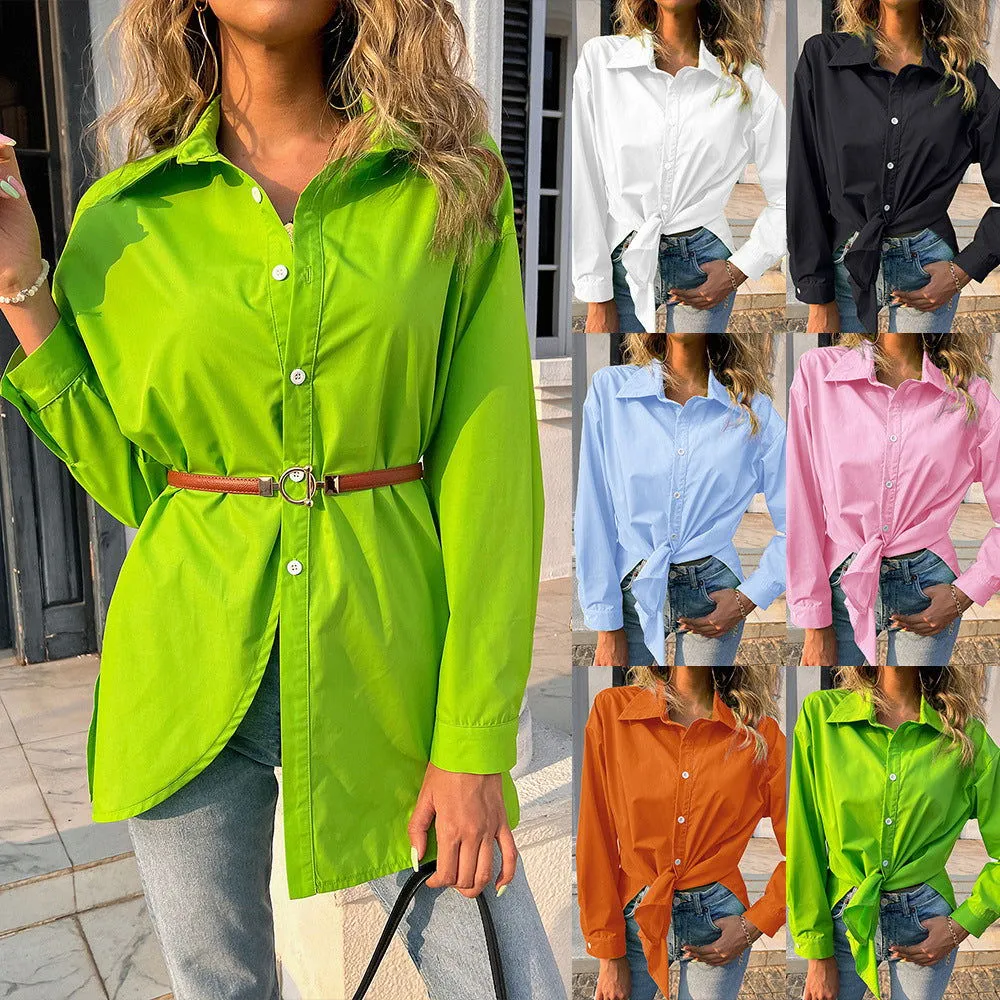 Long Sleeves Button Closure Collared Shirts