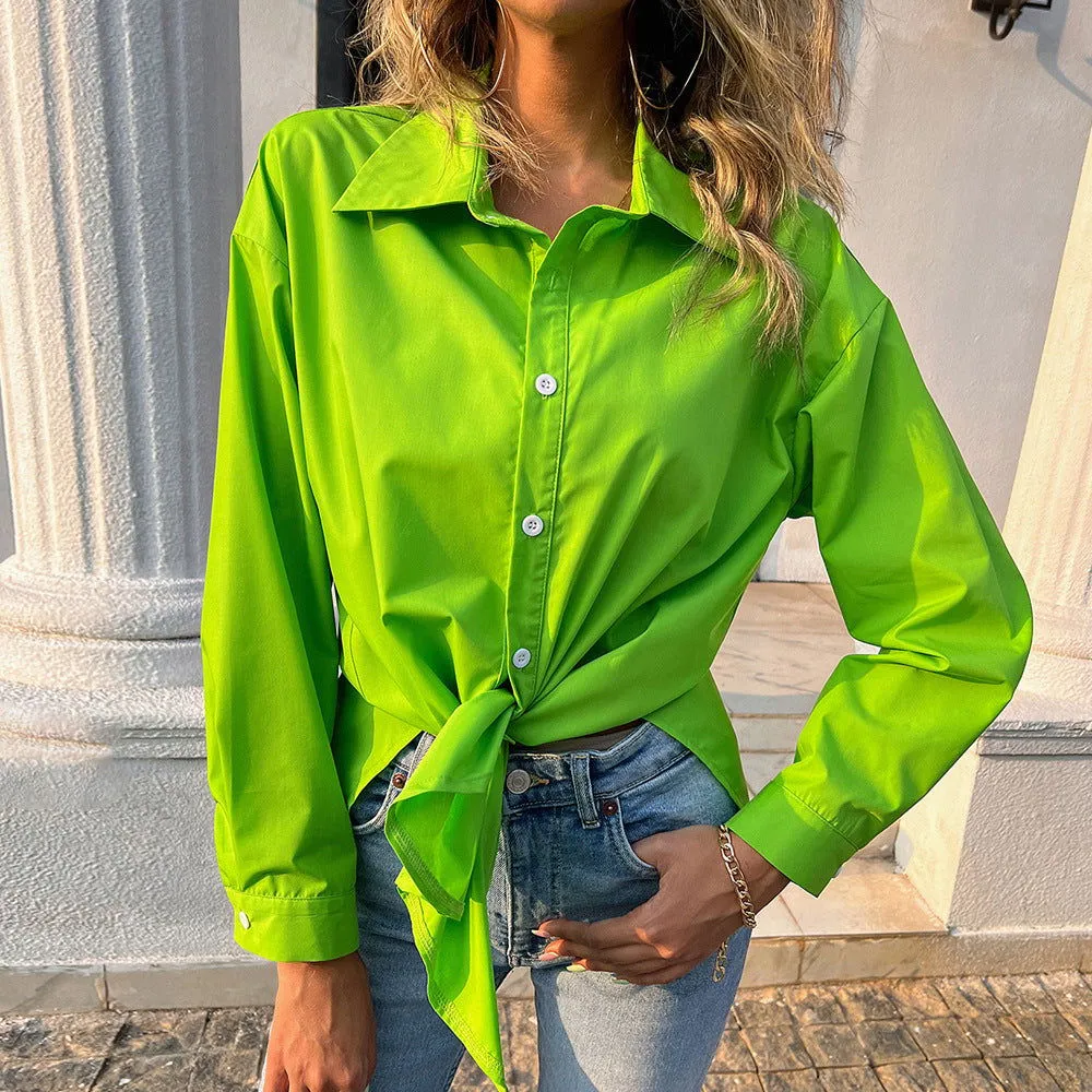 Long Sleeves Button Closure Collared Shirts