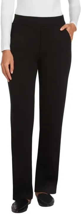 Matty M Women's Pull On Straight Leg Office Pants