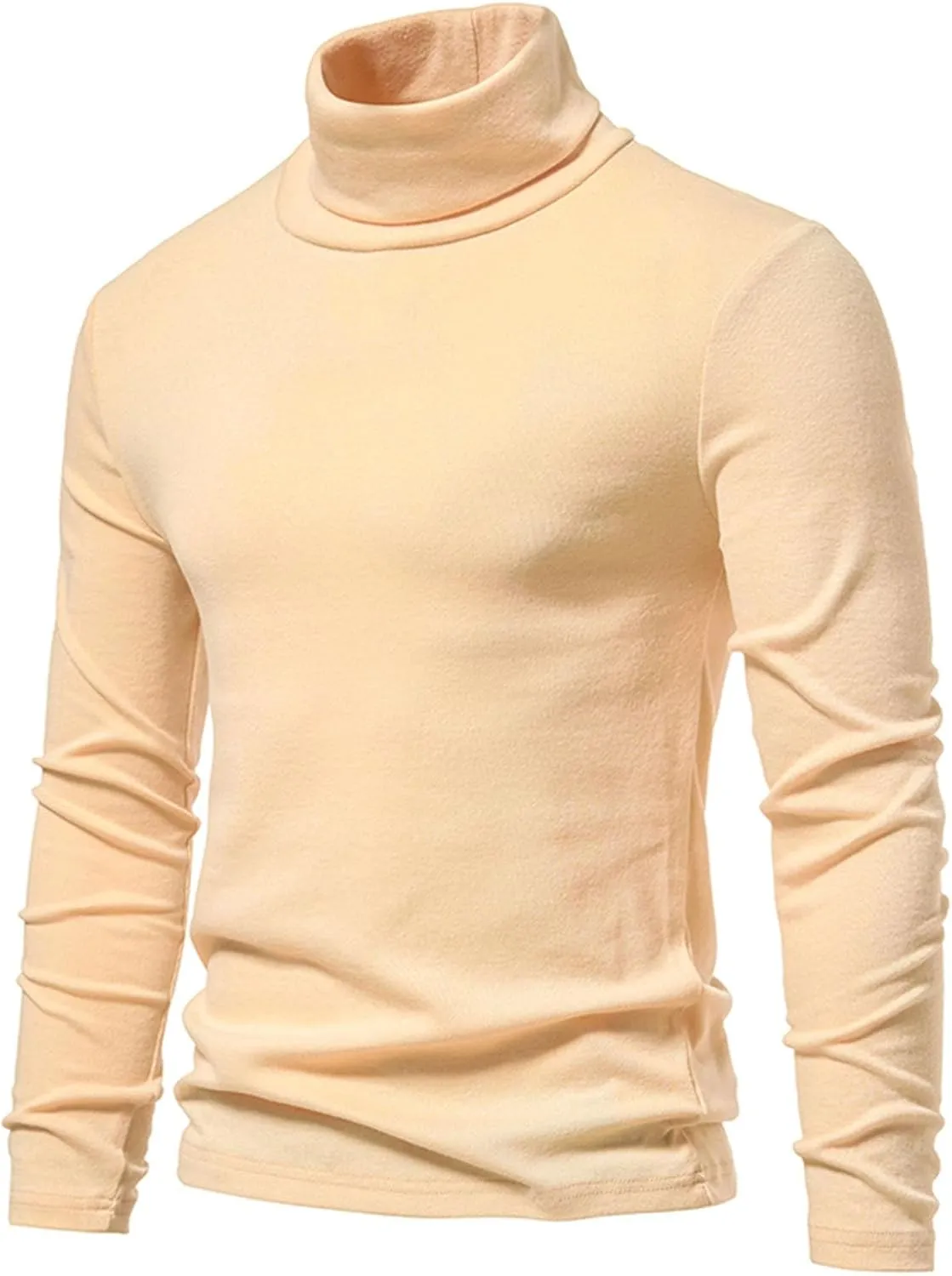 Men's Thermal Compression Underwear Shirts Fleece Premium Mock Turtleneck Undershirts Slim Fit Base Layer Pullover