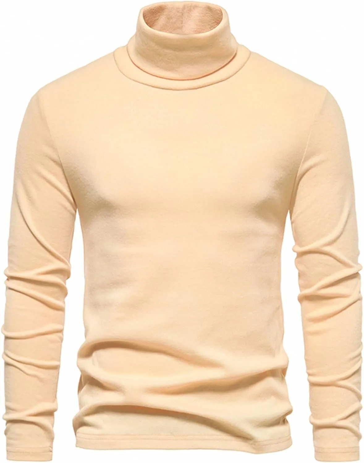 Men's Thermal Compression Underwear Shirts Fleece Premium Mock Turtleneck Undershirts Slim Fit Base Layer Pullover