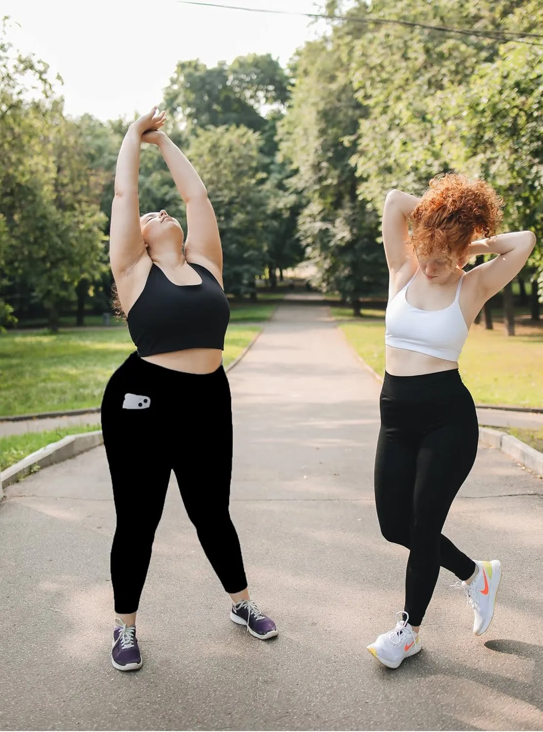 MOREFEEL Plus Size Leggings for Women with Pockets-Stretchy XL-5XL Yoga Pants Tummy Control High Waist Workout Leggings