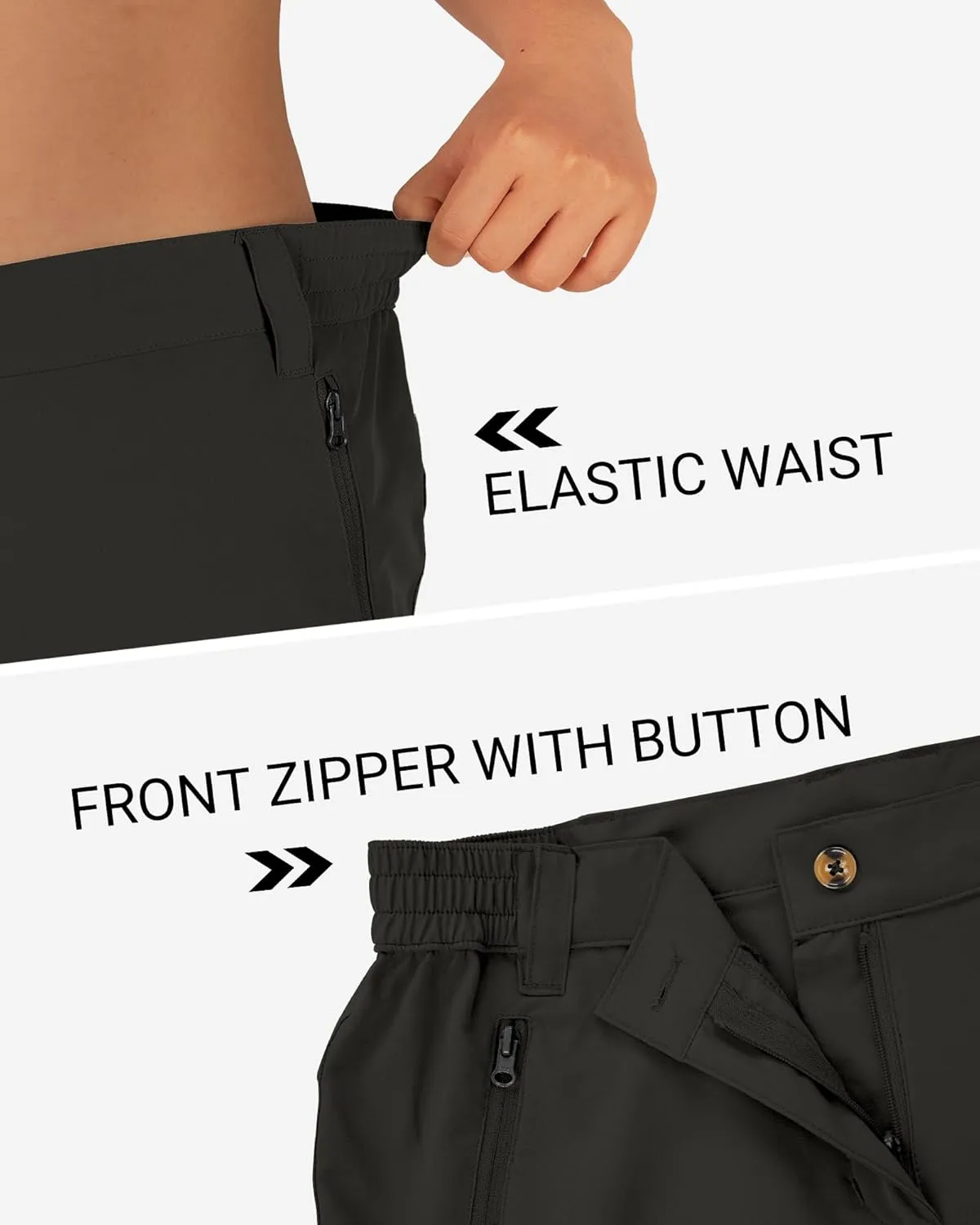 Outdoor Ventures Women's Hiking Shorts Stretch Lightweight Golf Shorts Quick Dry UPF 50  5 inch Cargo Short for Camping