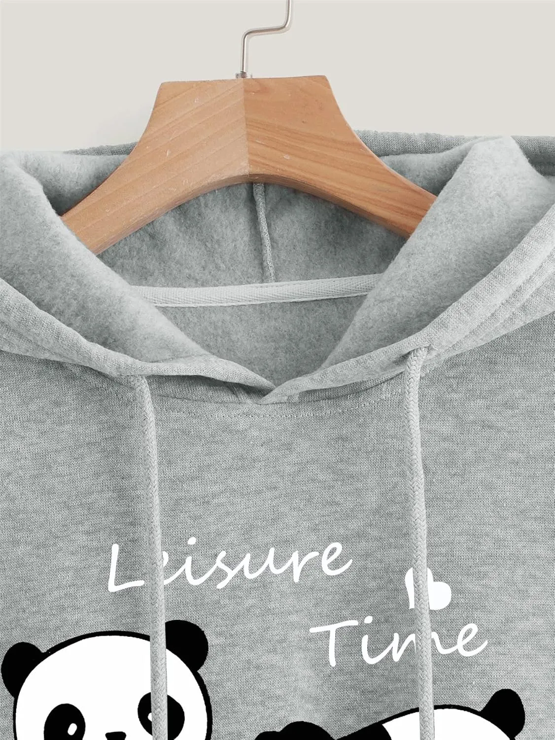 OYOANGLE Women's Casual Long Sleeve Cropped Hoodie Pullover Print Cropped Sweatshirt