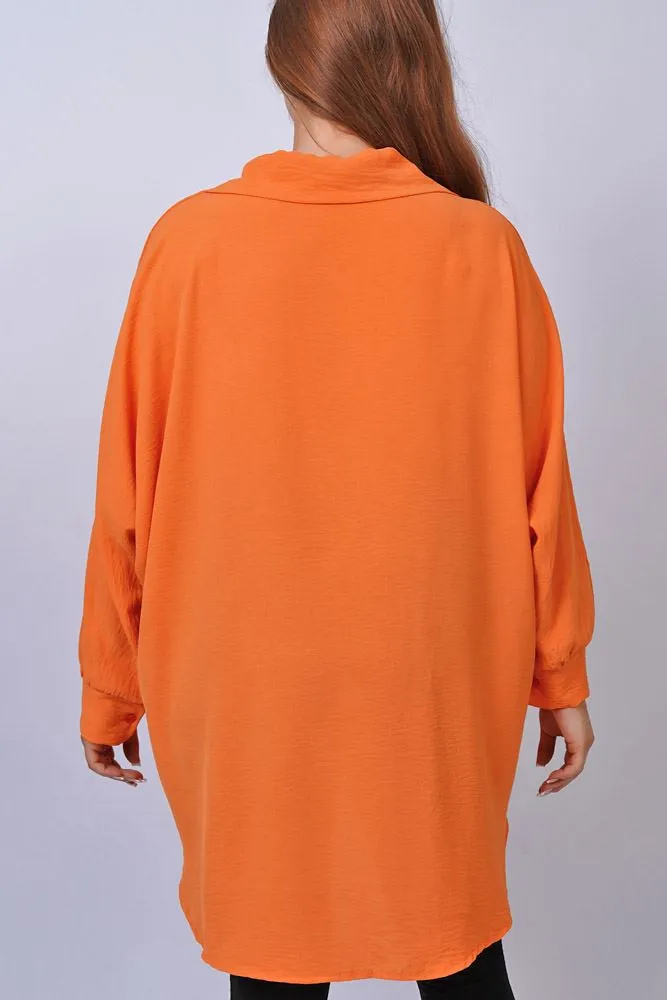 Plain Button Up Viscose Shirt
