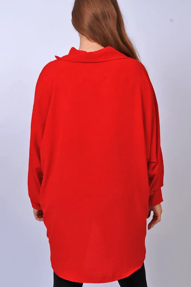 Plain Button Up Viscose Shirt