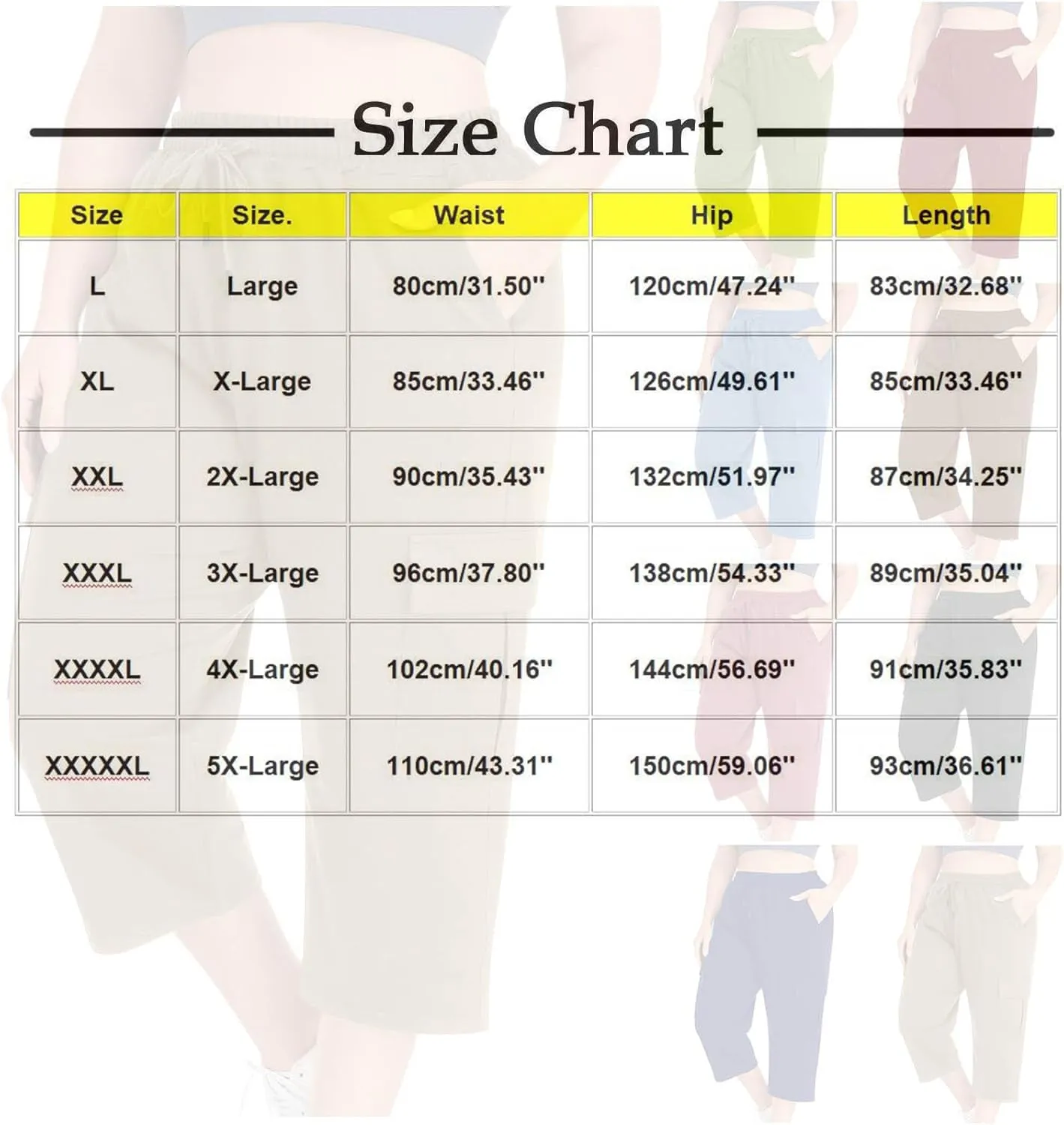 Plus Size Cargo Pants Women Stretch Loose Fit Casual Capris Summer Lightweight Quick Dry Travel Outdoor Hiking Pants