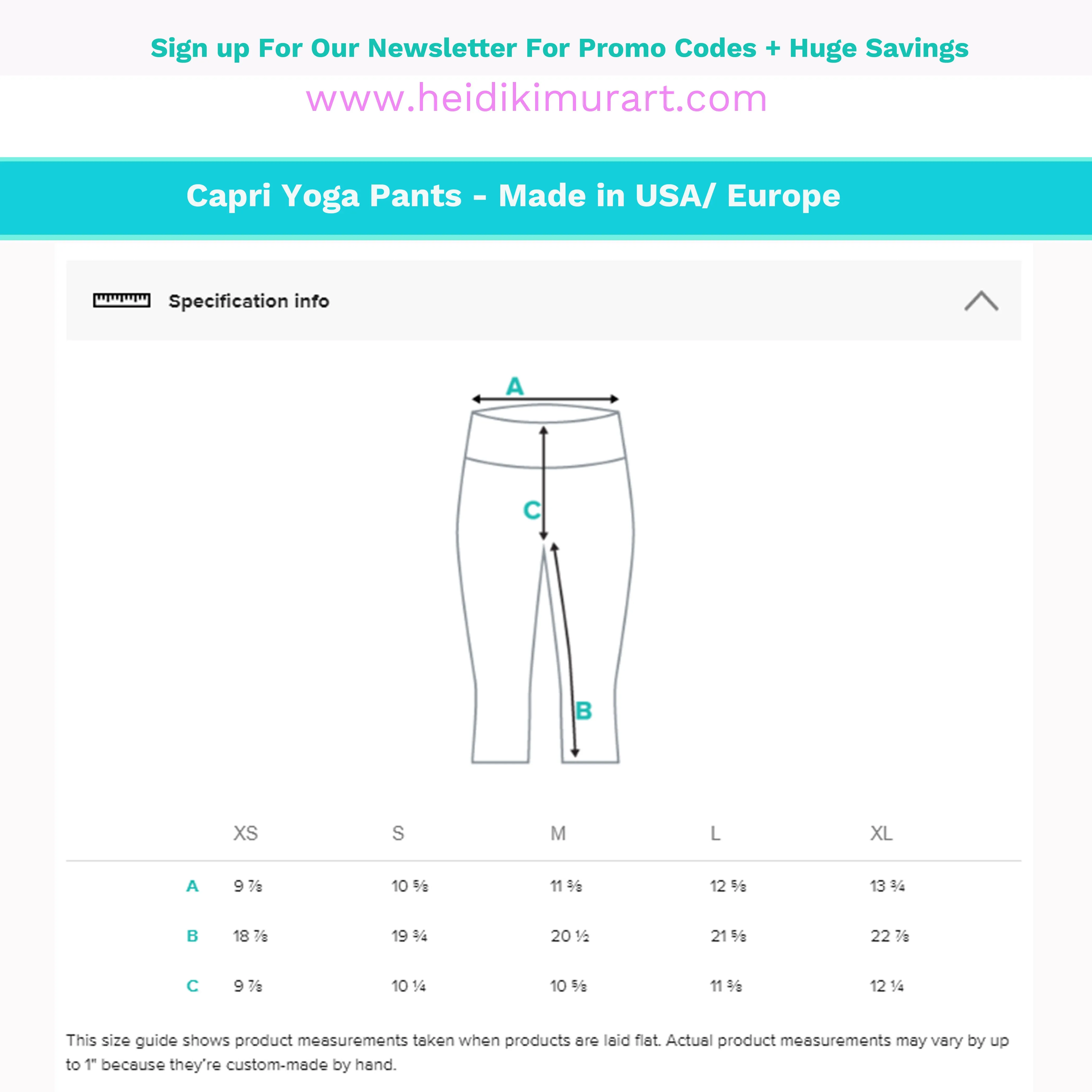 Red Abstract Yoga Capri Leggings, Best Wine Red Women's Capris Workout Tights-Made in USA/EU