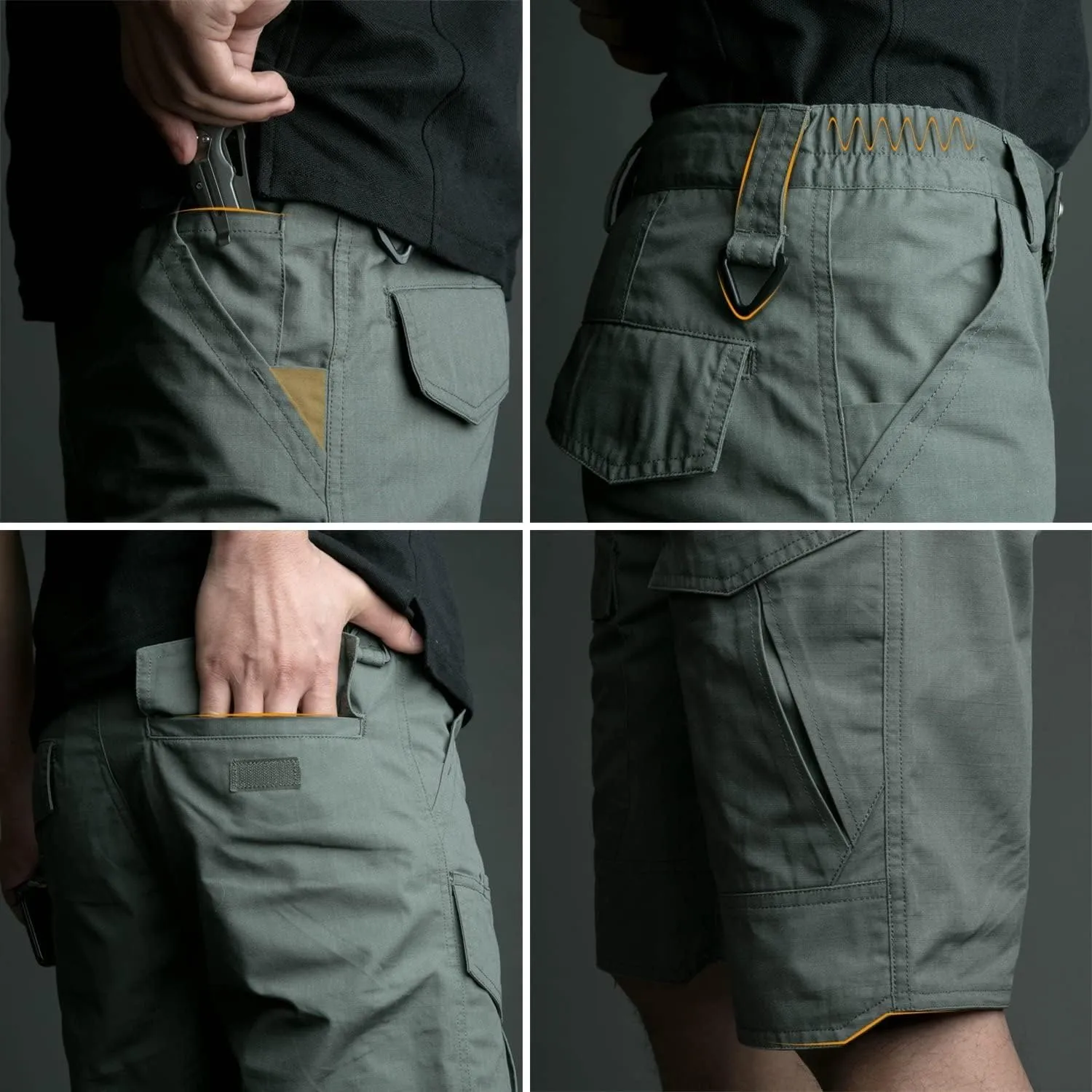ReFire Gear Men's Urban Tactical Military EDC Cargo Shorts Rip Stop Cotton Outdoor Camo Shorts