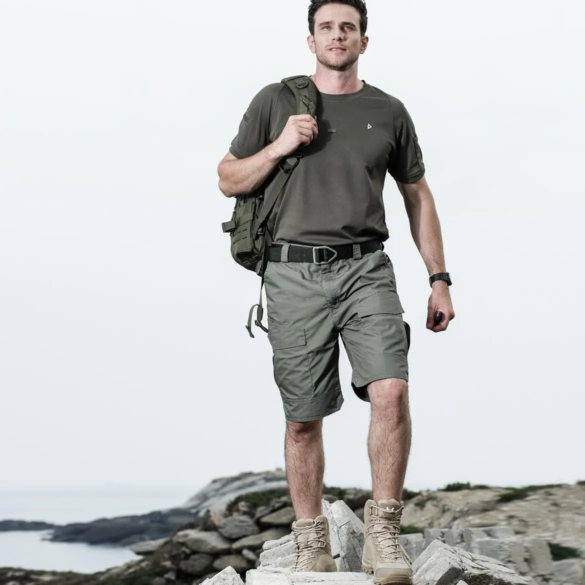 ReFire Gear Men's Urban Tactical Military EDC Cargo Shorts Rip Stop Cotton Outdoor Camo Shorts