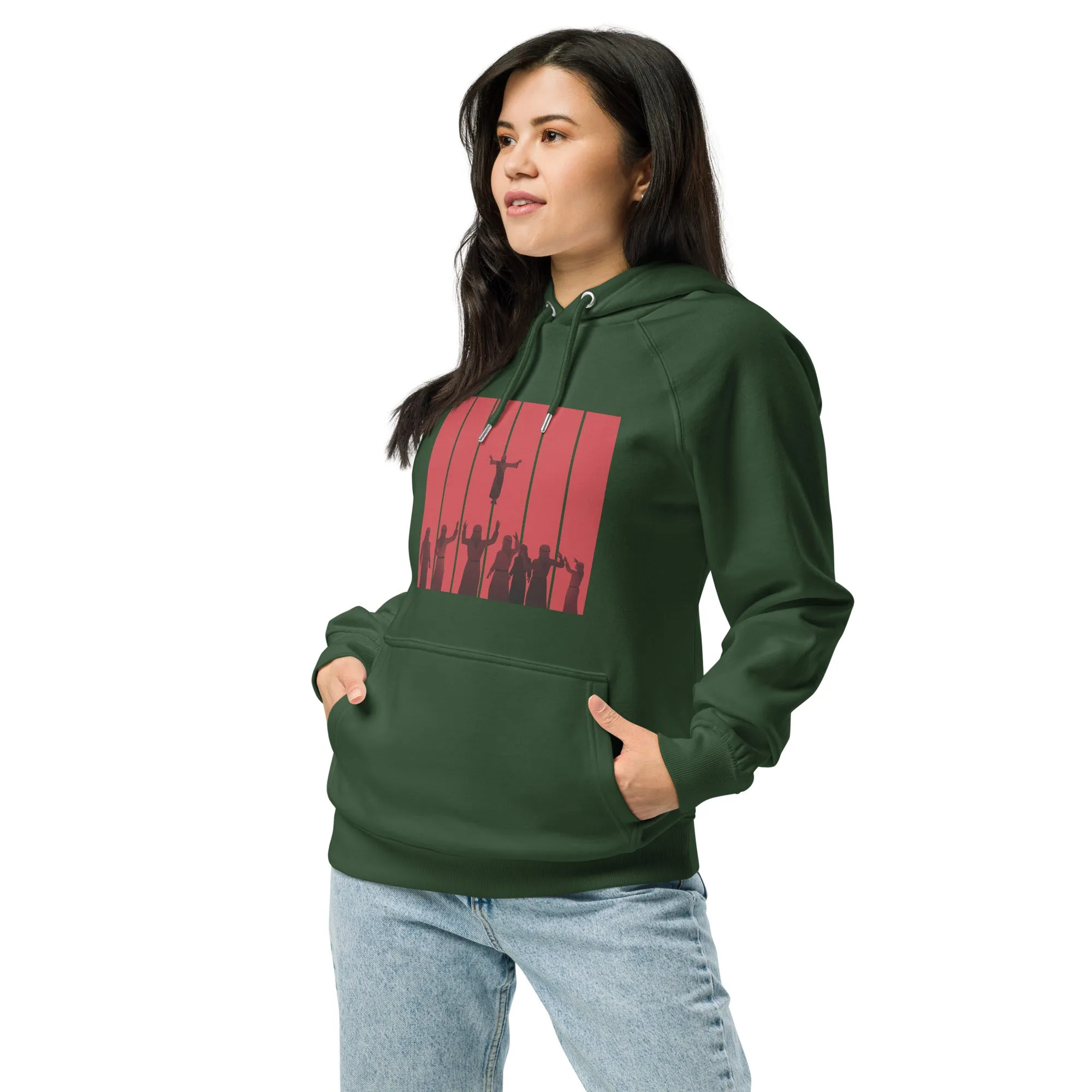 Sacrifice Graphics Women Eco Raglan Hoodie