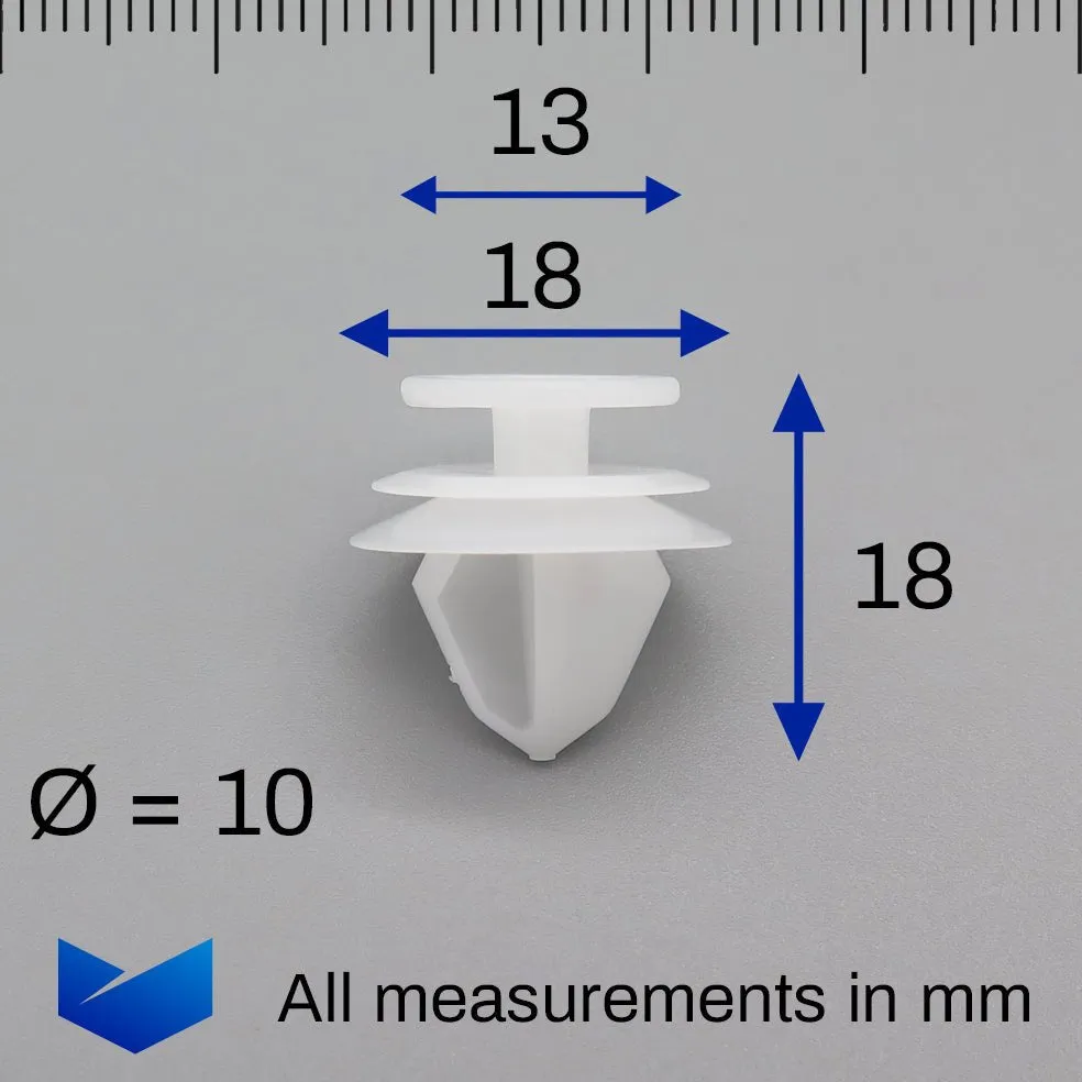 Side Skirt & Trim Moulding Clip, White, Volvo 30648141