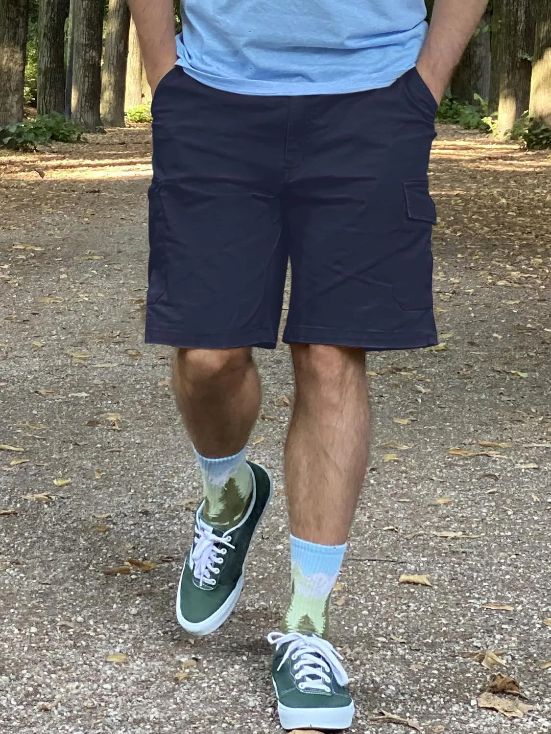 TACVASEN Men's Cargo Shorts Golf Elastic Waist Short for Men Cotton Hiking Shorts Stretchy Workout Short with Pockets