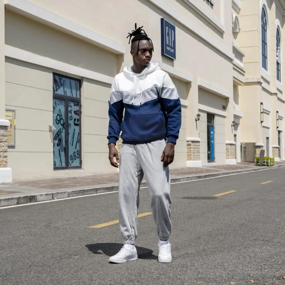 TOLOER Pullover Hoodie Men Blend Fleece Long Sleeve Sweatshirt with Kangaroo Pockets