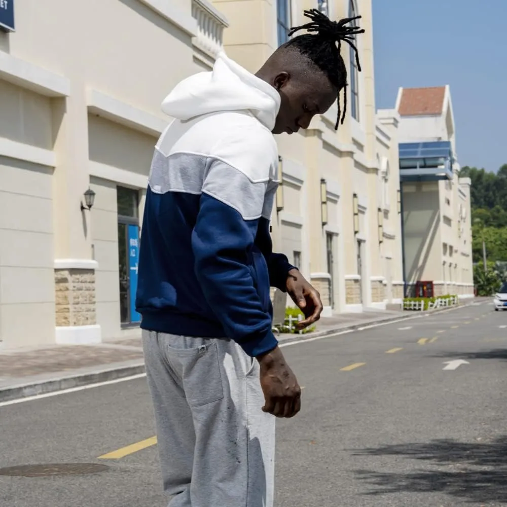 TOLOER Pullover Hoodie Men Blend Fleece Long Sleeve Sweatshirt with Kangaroo Pockets