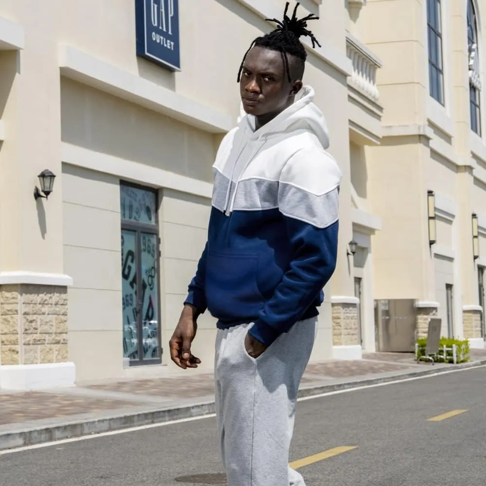 TOLOER Pullover Hoodie Men Blend Fleece Long Sleeve Sweatshirt with Kangaroo Pockets