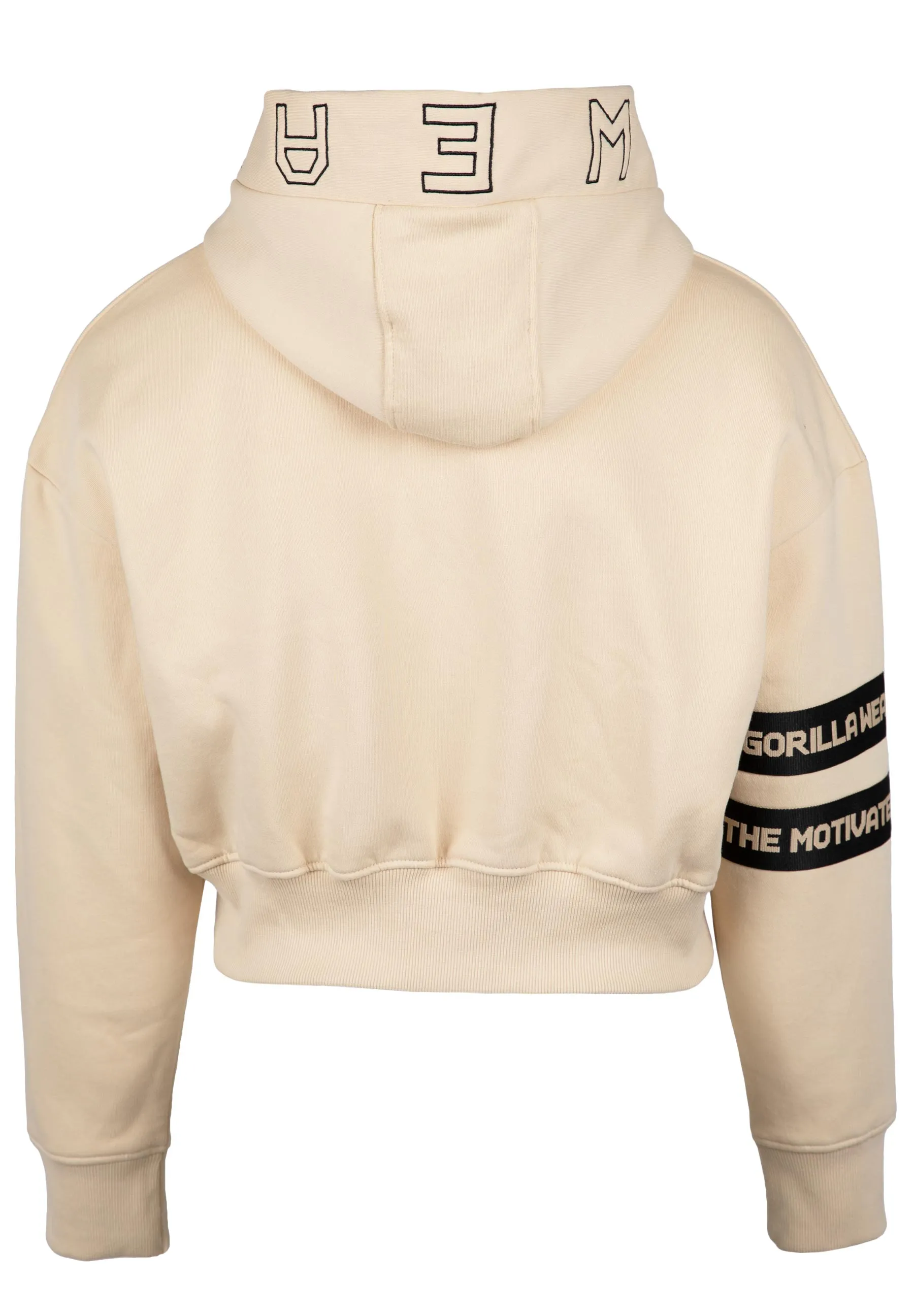 Tracey Cropped Hoodie - Beige