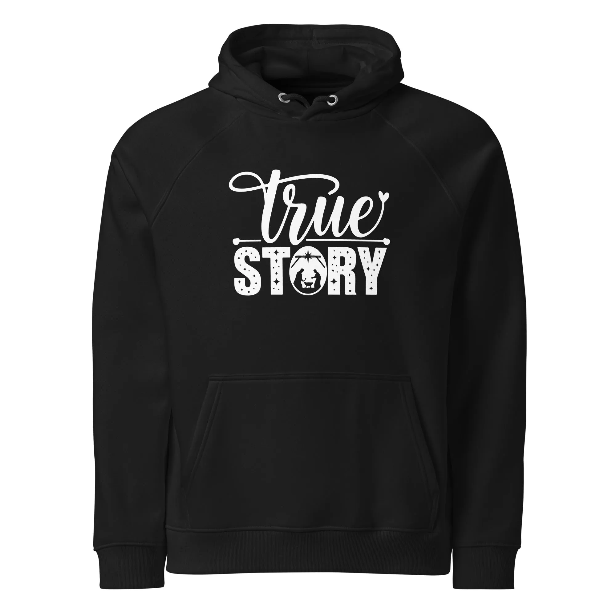 True Story White Christmas Graphics Women Eco Raglan Hoodie