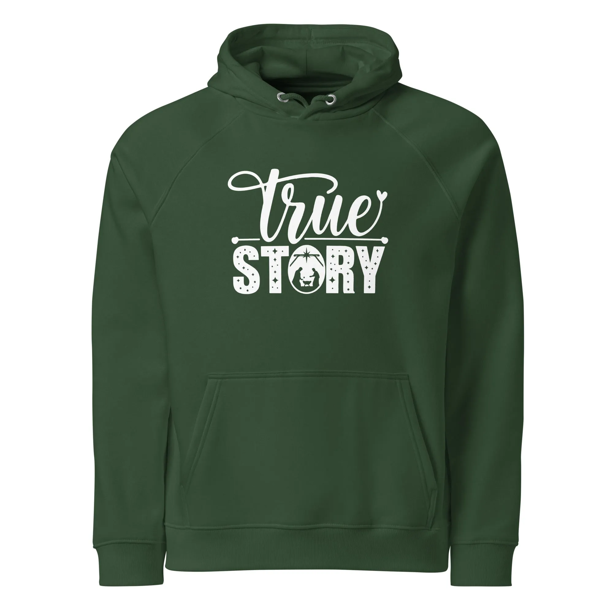 True Story White Christmas Graphics Women Eco Raglan Hoodie