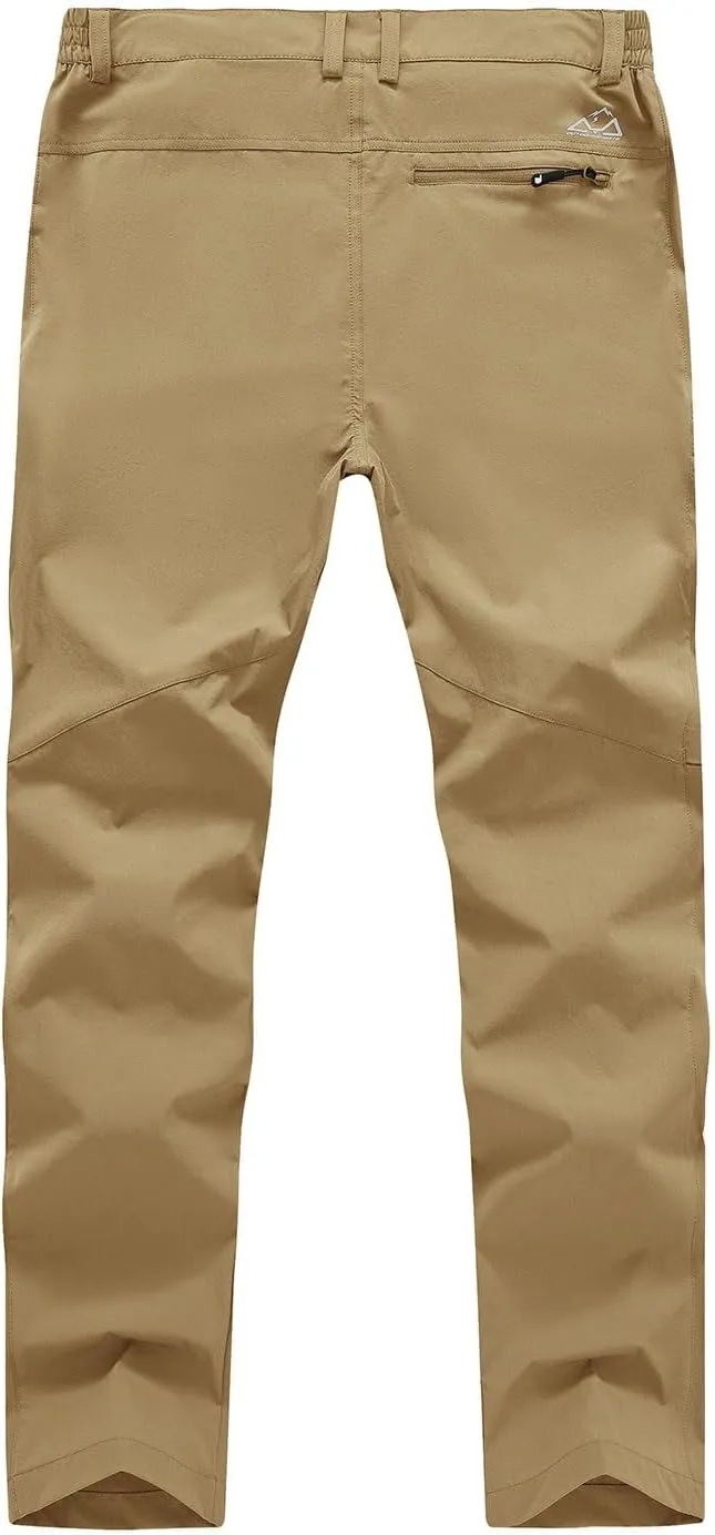 YSENTO Men's Cargo Hiking Pants Lightweight 5 Zipper Pockets Stretch Quick Dry Camping Fishing Travel Pants